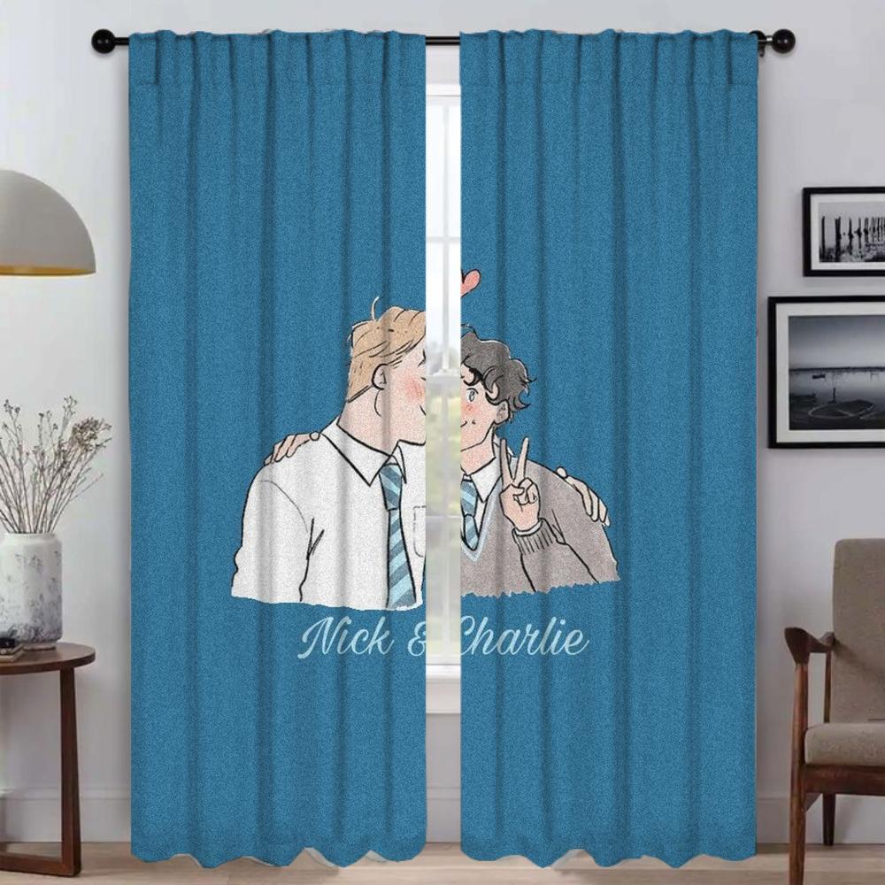 Window Curtain for Room 2 Panel Heartstoppers Kitchen Curtains for Camera Shades Home Interior Curtains Partition Living Elegant