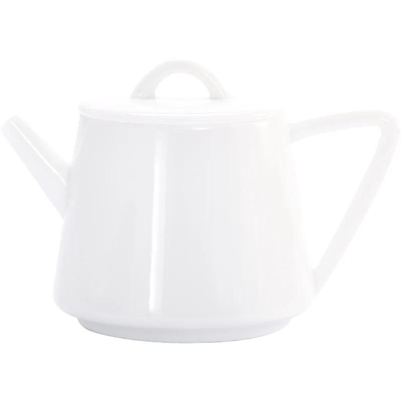 White Porcelain Tea Pot Yulan Gongfu Tea Set Think Tank Office Use Large Size Tea Kettle for Busin And Home Use