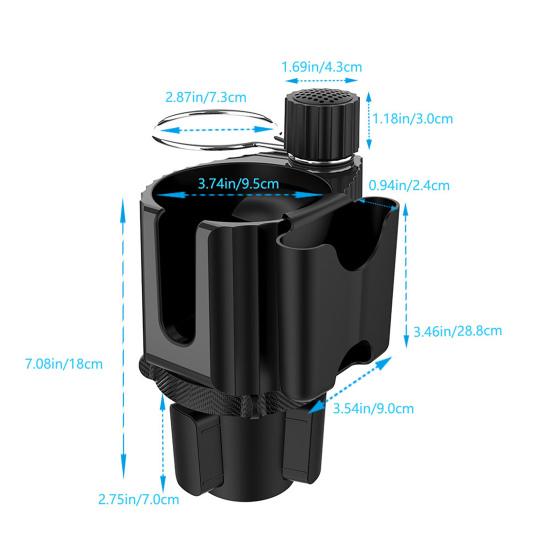 Car Phone Holder Adjustable Base Multifunctional 4 In 1 Car Aromatherapy Water Cup Coffee Snacks Storage Holder Auto Organizer