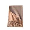 Double-sided Solid Color Imitation Cashmere Scarf, Gentle Wind Fringed Shawl, Thickened Fashion In Autumn and Winter, Student Warm Scarf
