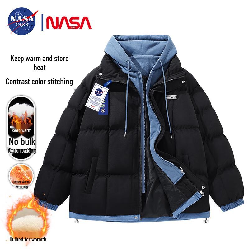 NASA GISS Men's Winter Hooded Puffer Jacket