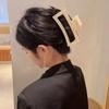 Korean-Style Frosted Large Square Claw Clip for Women - High-End Hair Accessory for Shower & Buns