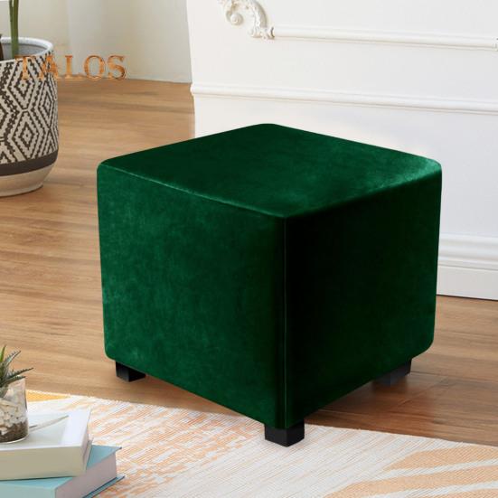 

Stool Cover Stretchable Slipcover Stain-resistant Square Footstool Protection Cover for Home Furniture Decoration