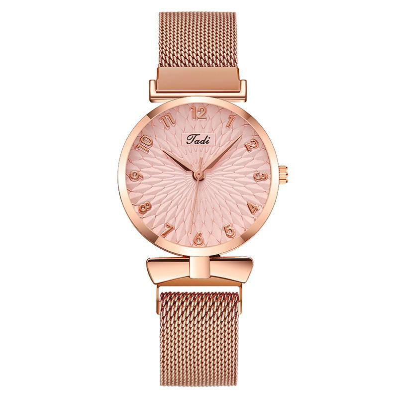 Sunflower Bow Women's Digital Quartz Watch with Magnetic Band