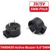 10pcs/lot TMB9650 Buzzer 3V 5V Active Buzzer 2700Hz Magnetic Long Continous Beep Tone 9650 9.6 * 5MM 5MM Pitch(10pcs TMB9650-5V)