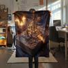 Glowing Books  Print Flannel Blanket, High Quality Comfortable for All Seasons, Home Decor, Warmth and Comfort