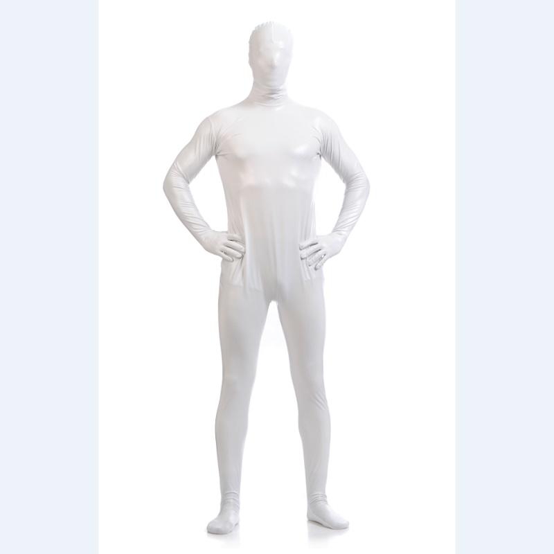 

Мужской водолазный боди из спандекса, облегающий костюм, костюм для вечеринки, косплей XL(Tag XL=US M) белый
