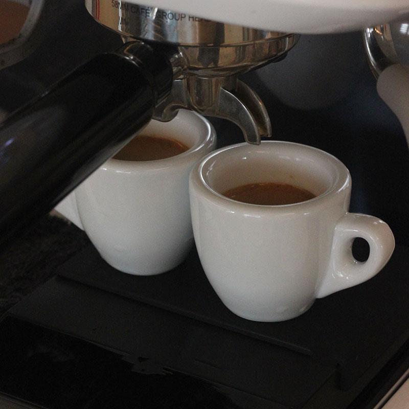 50ML Ceramic Espresso Cups Pure White Minimalist Espresso Mugs and Saucers 9mm Thick Design Perfect for Espresso Machine