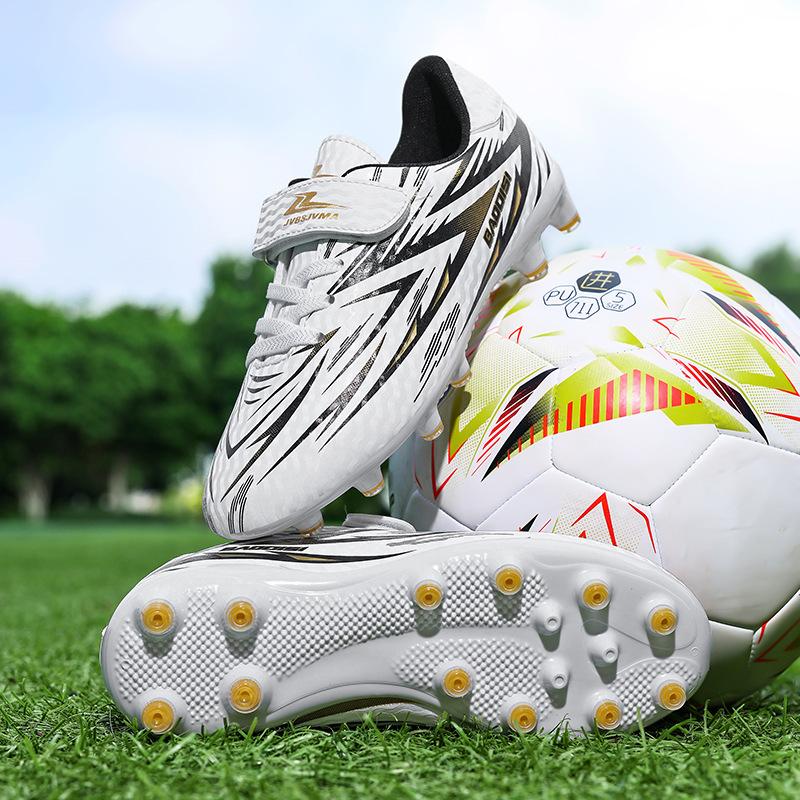 Summer Teen Low Top Velcro Soccer Shoes Older Kids Game Spike Breaking Nails Training Soccer Shoes