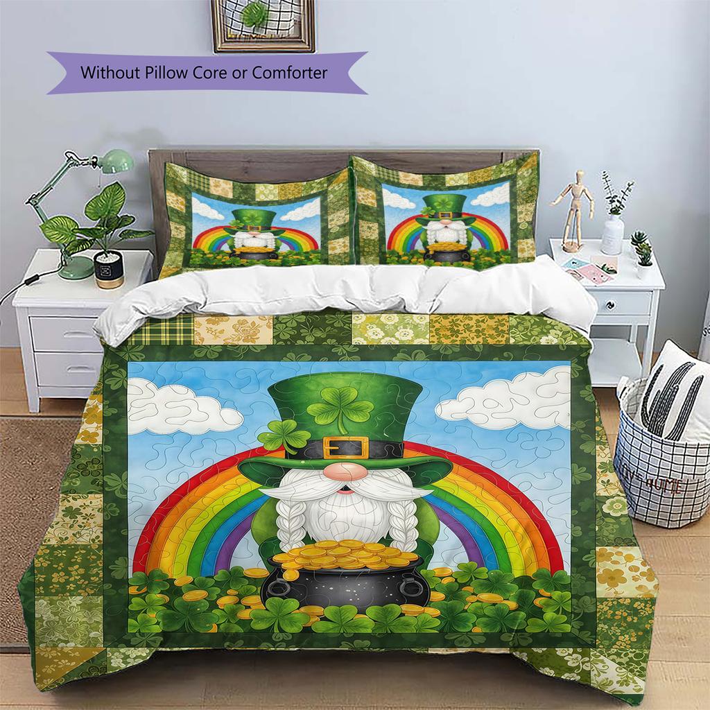 Cartoon Pattern Bedding Quilt Set Quilt Cover Pillowcase Home Decoration Birthday Gift (1 * Duvet Cover + 2 * Pillowcase, Without Core)
