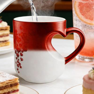 Funny Mug Heat Sensitive Ceramic Color Changing Coffee Mug Water Cup Breakfast Milk Cup Coffee Beverage Mug Drinking Cup