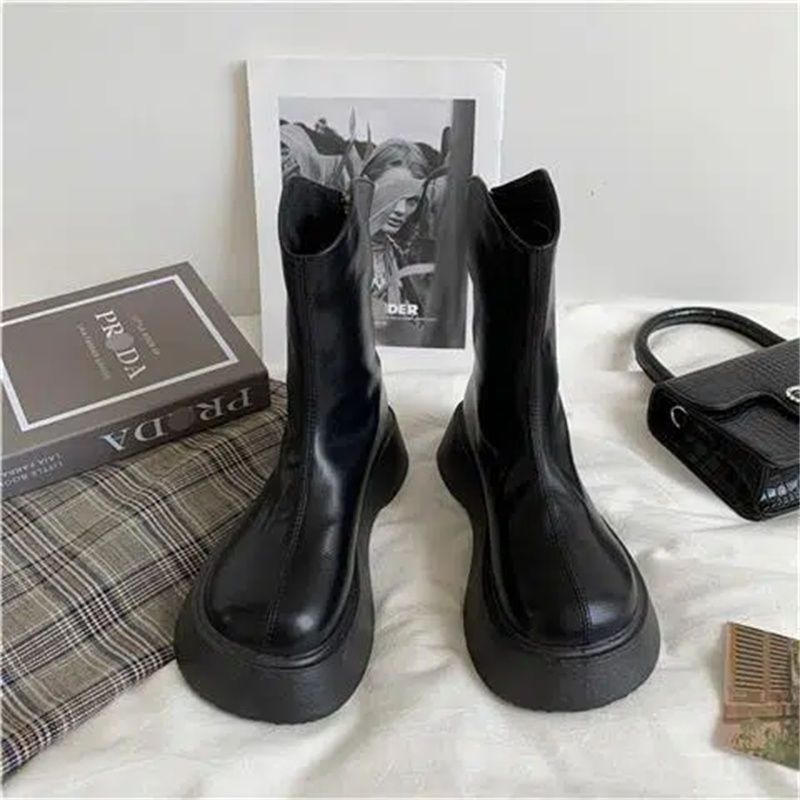 2025 new Martin boots women's thin thick soles increase autumn student versatile short boots trendy ins cool fashion shoes