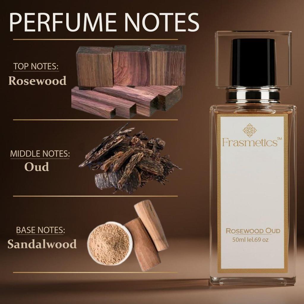 Rosewood Oud Eau De Parfum voor Mannen – Valentijn Special Romantisch Cadeau met Rosewood Oud & Sandelhout Geur, Warm Houtachtig