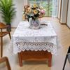 French Retro Hollow Lace Tablecloth White Circular Dining Table Cloth Princess Style Bedroom Dressing Tablecloths Photography Props Decorative Cloth
