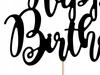 Topper Na Tort Happy Birthday Czarny, 22,5Cm, 1Szt