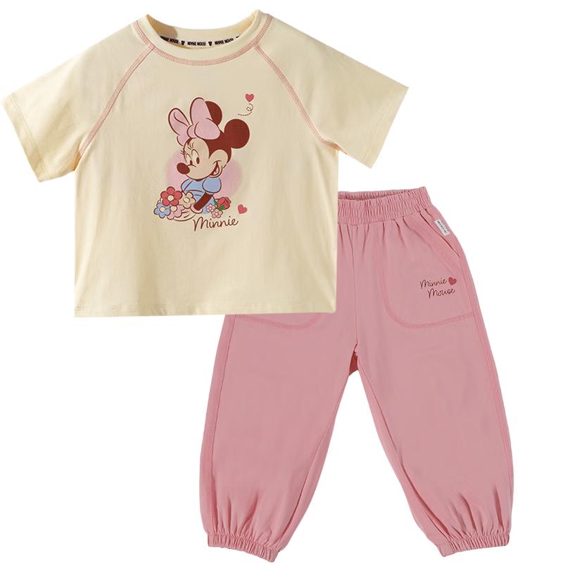 Disney Minnie Girls' Summer T-Shirt & Anti-Mosquito Pants Set