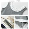 American-style fake two-piece camisole for women, summer outerwear and inner layering, sweet spicy girl slim-fitting sleeveless top