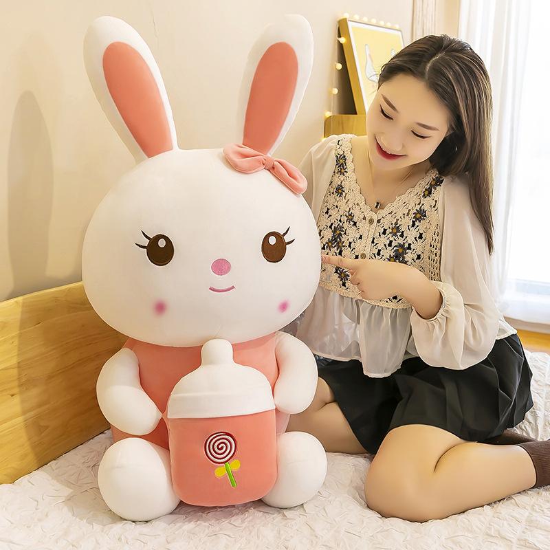 New little white rabbit doll plush toy rag doll throw pillow children's gift