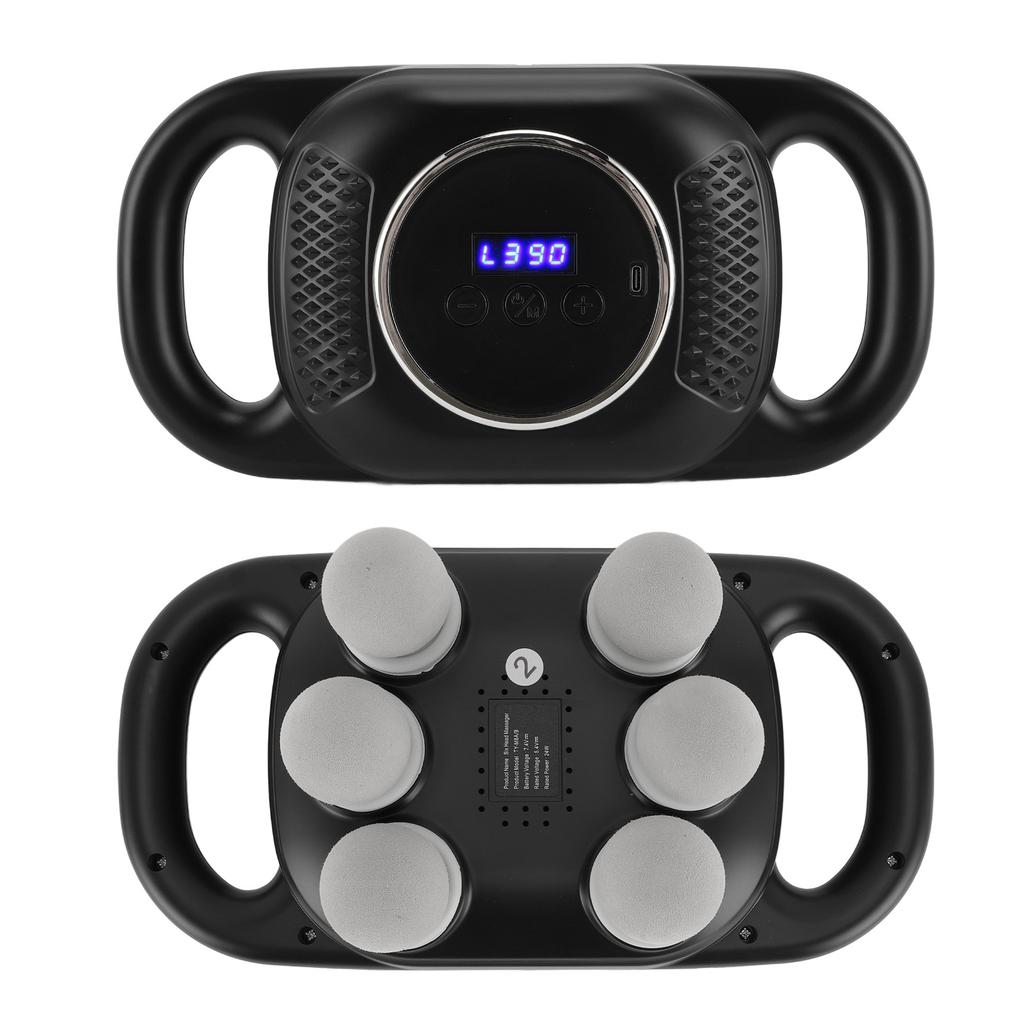 6 Heads Muscle Massager Rechargeable 10 Modes Smart Digital Display High Frequency Vibration Muscle Relaxation Massager for Back Neck Leg Shoulder
