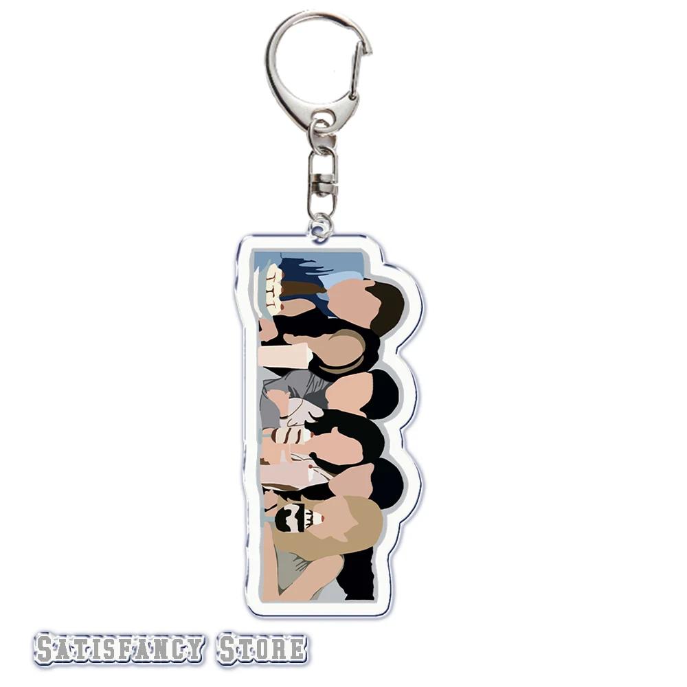Classics TV Friends Keychain KeyRing Key Chains Chaveiro Cute Cartoon Fashion Friends for Bag Pendant Aaccessories Gift