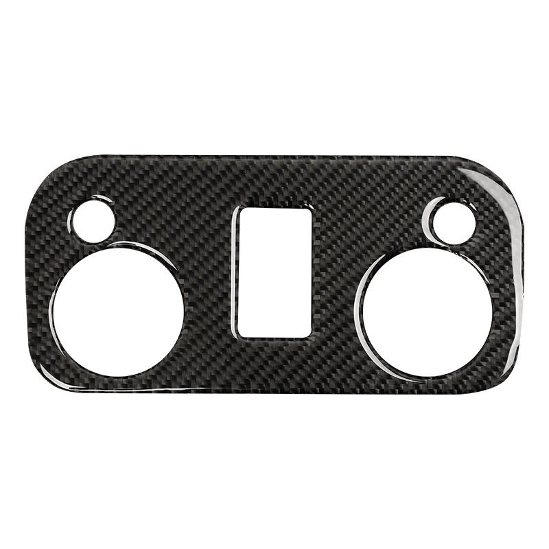 Carbon Fiber Car Roof Reading Light Panel Book Lamp Trim Frame Decoration Sticker For Ford Mustang 2015- Interior Parts