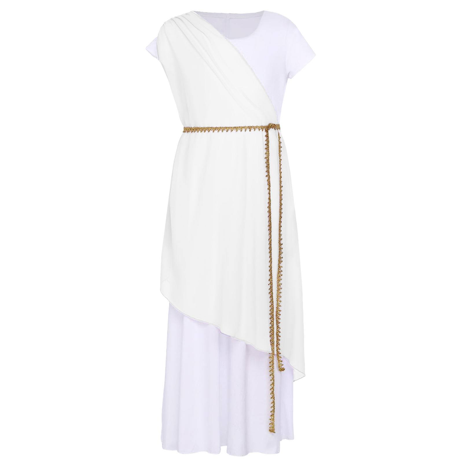 Kids Girl Nativity Scene Mary Costumes Ancient Greek Dress with Cape for Halloween Carnival Cosplay Party Biblical Theme Parties 6