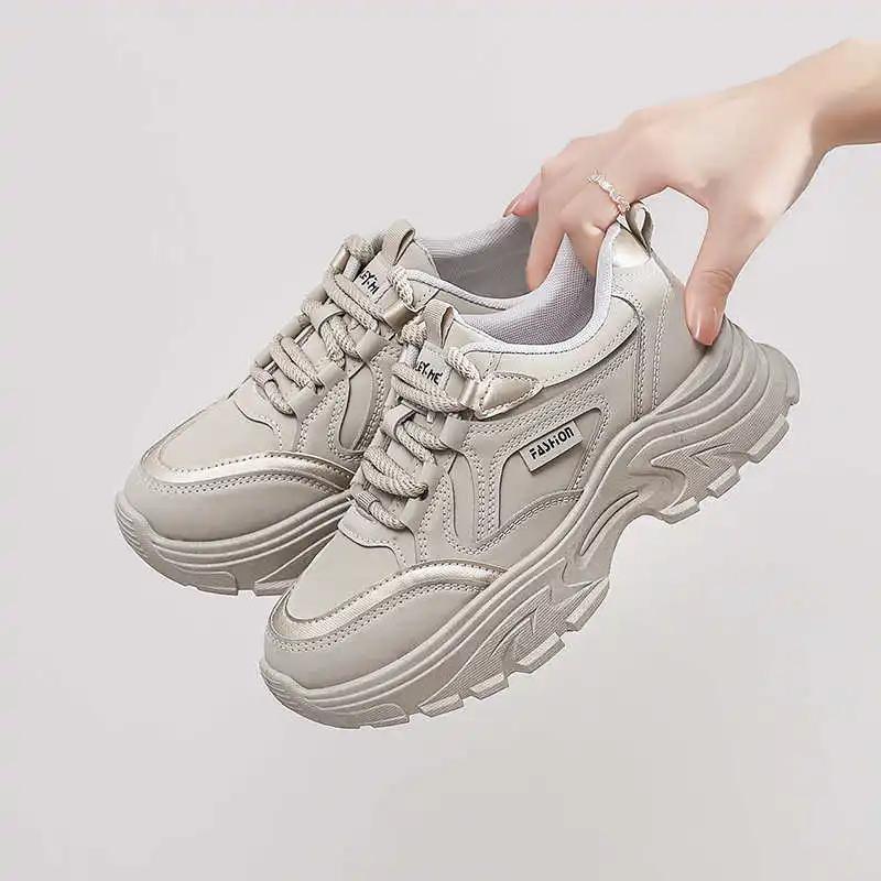 Tied Cream Woman Spring Shoes Size 34 Woven Luxury Shoes Sneakers Luxury Famous Brand Sports Athletics Leading Topanky
