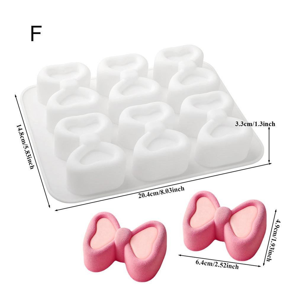 Square Flower Heart Shaped Silicone Cake Mold Non-stick Soap Mould Mousse Cake Mold  For DIY Baking