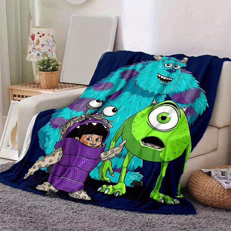 1pc Monsters, Inc. Printing Blanket - Soft, All-Season Throw for Office Blanket, | Personalized Gift with Adorable Cartoon Design