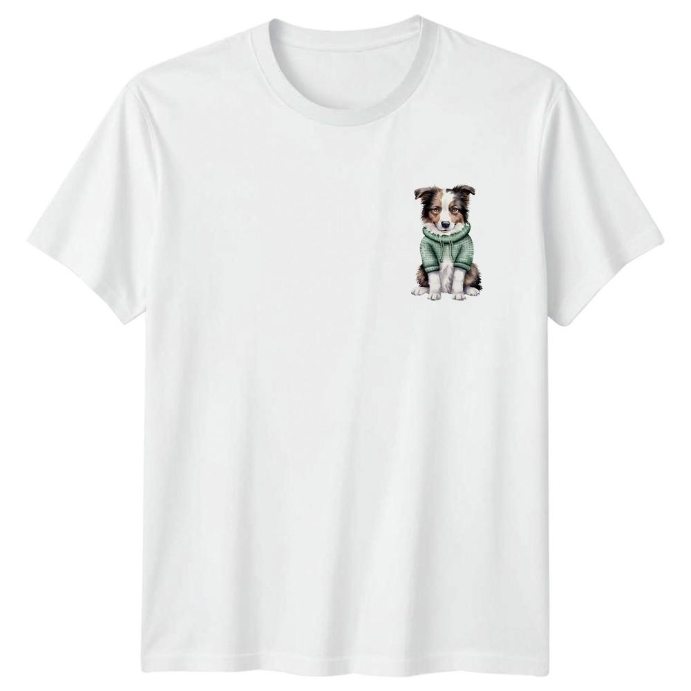 Border Collie Dog Hoodie Watercolor Animals Dogs Unisexs Unisexs Graphic Tee S
