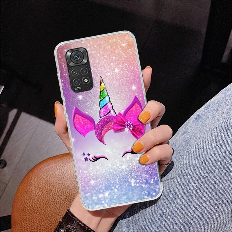 Pink Unicorn Rainbow Phone Case For Xiaomi Redmi Note 15 14 13 12S 12 11 Pro Plus 14S 11S 11E 10 10S 11T 5G Personalized Cover R