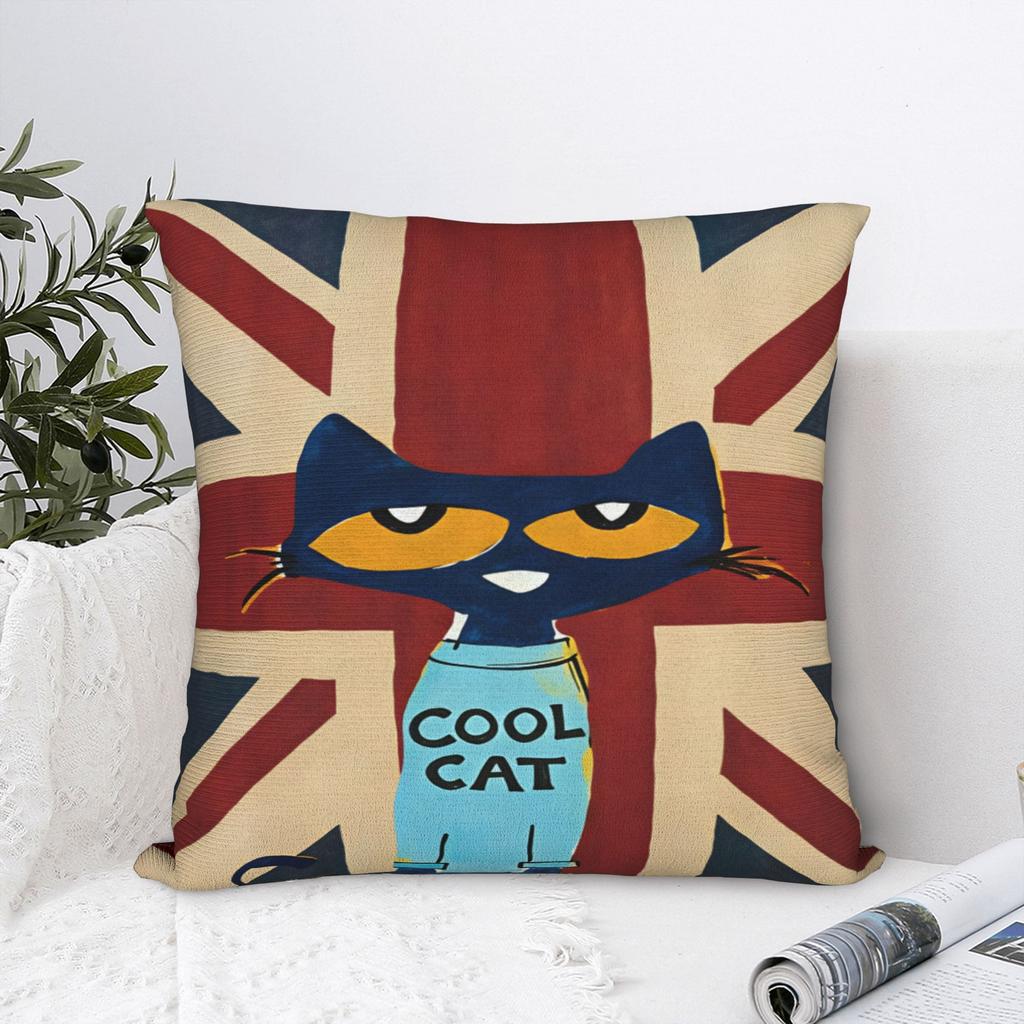 Pete the Cat Pillow Cover  Design Cushion Cover Novelty Pillow Case For Wedding Party Home Decor