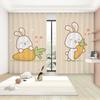 Cartoon Cute Rabbit Pattern High Blackout Curtains Children's Room Early Education Center Kindergarten Shading Drape New Style