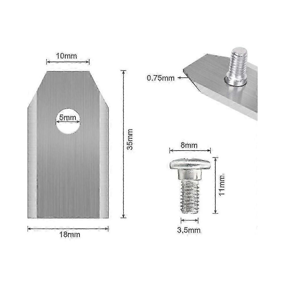 45 x Titanium Knife Blades for All Husqvarn/Automower/ Yardforce/Gardena Robotic Mowers(3g-0.75mm) with 45 Screws, Replacement Blades for Models 105