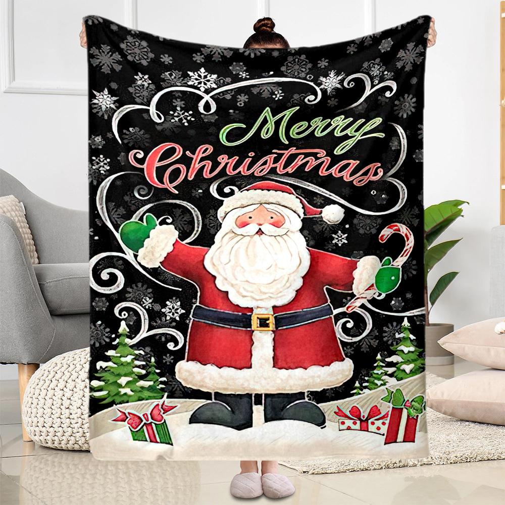 Merry Christmas Santa Claus Blankets are suitable for living rooms, bedrooms, camping, and other places, making them an ideal choice for gifts.