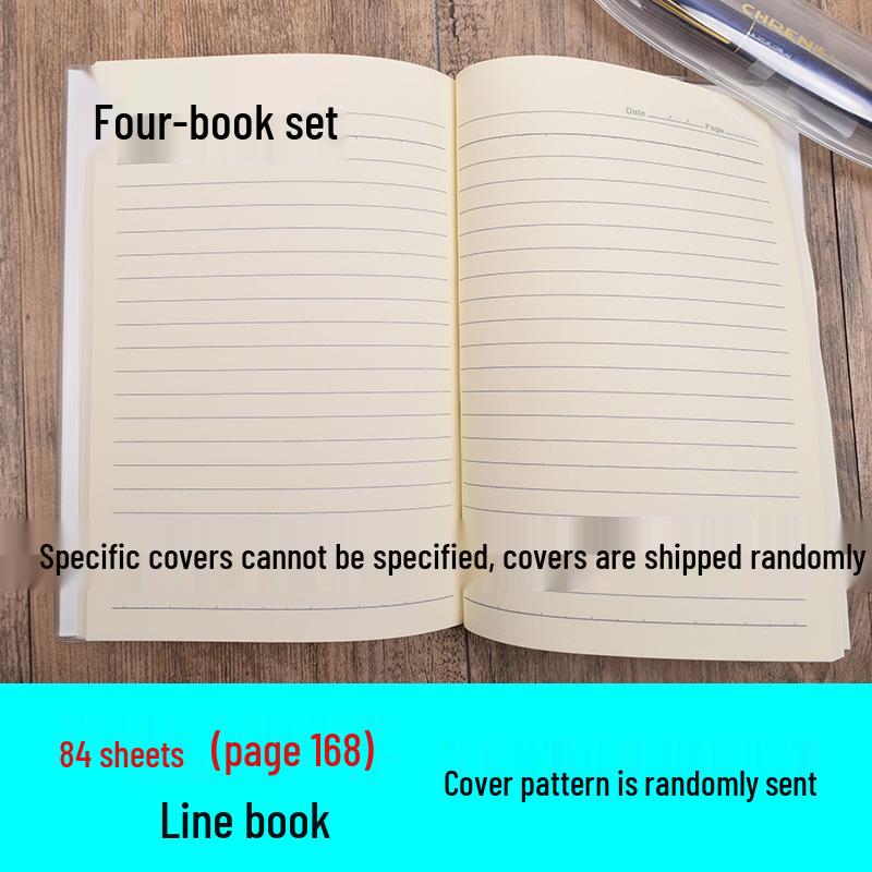 Rubber-Covered A5 Grid & Lined Notebook for Student Use.