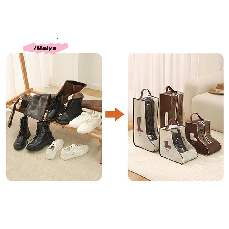 M-Multi-Functional Shoes Storage Bag With Handle Dustproof Boots Protector For Long & Ankle Boot Travel Pouch Shoe Organizer