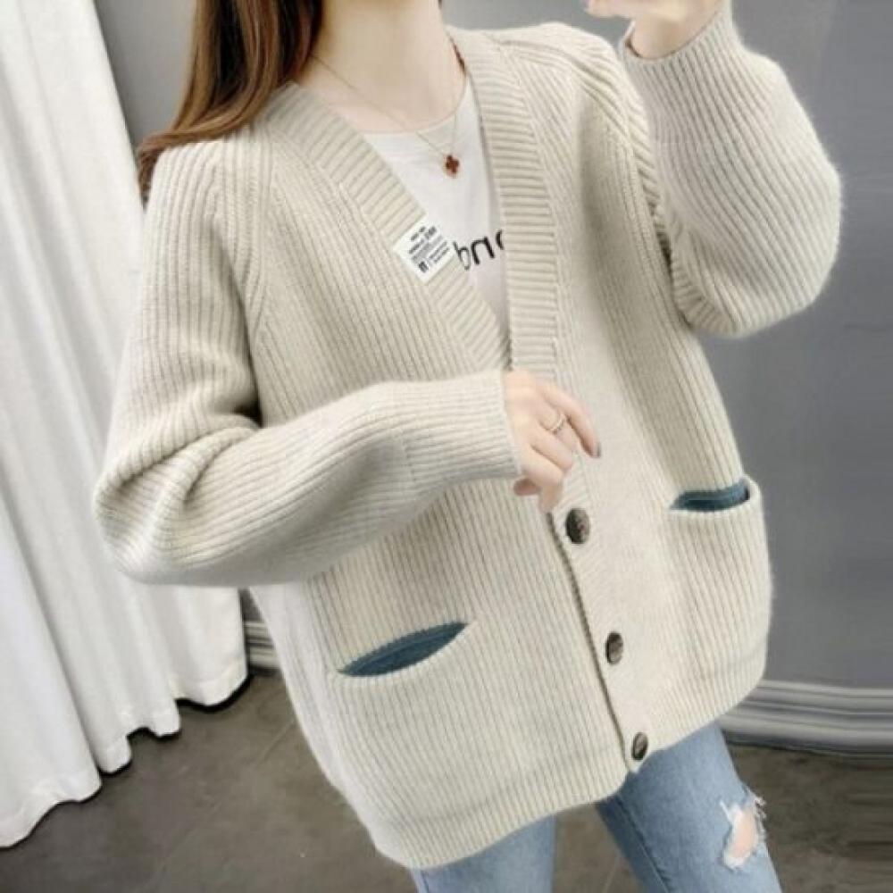 Navava Women Daily Casual Long Sleeve Knit Cardigan Nk2831