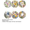 6Pcs Floral Coaster Set 2D Acrylic Coffee Cup Coaster Waterproof Heat-Resistant Cup Mat for Home Bar Party Cute Table Decor