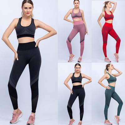 Mulheres cintura alta elástica sólida Aptidão Yoga leggings