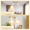 Ceiling Spotlight - NETTLIFE - 2 Spotlights - GU10 - 350° Rotatable - White Wood Metal (without Bulbs)