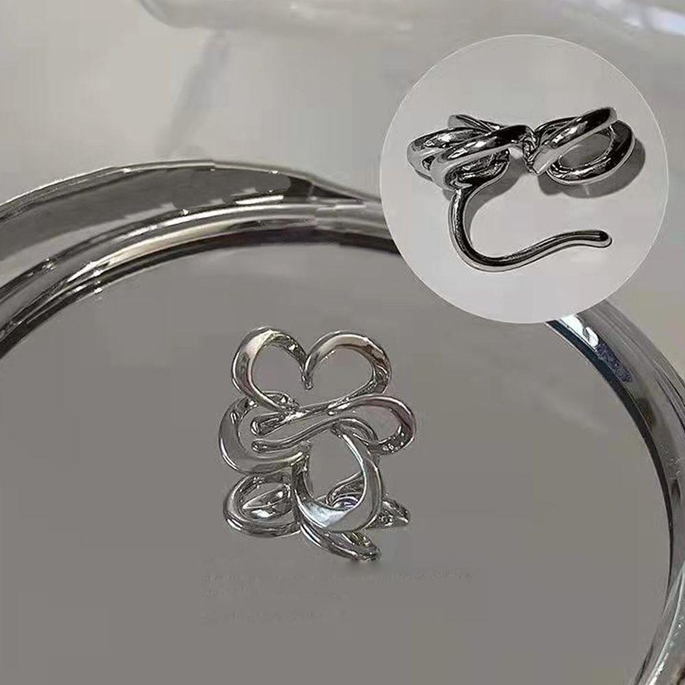 Zinc Zinc Alloy Girl Gift Flower Ear Cuff Korean Jewelry Accessories Women Clip Earrings Irregular Ear Clips