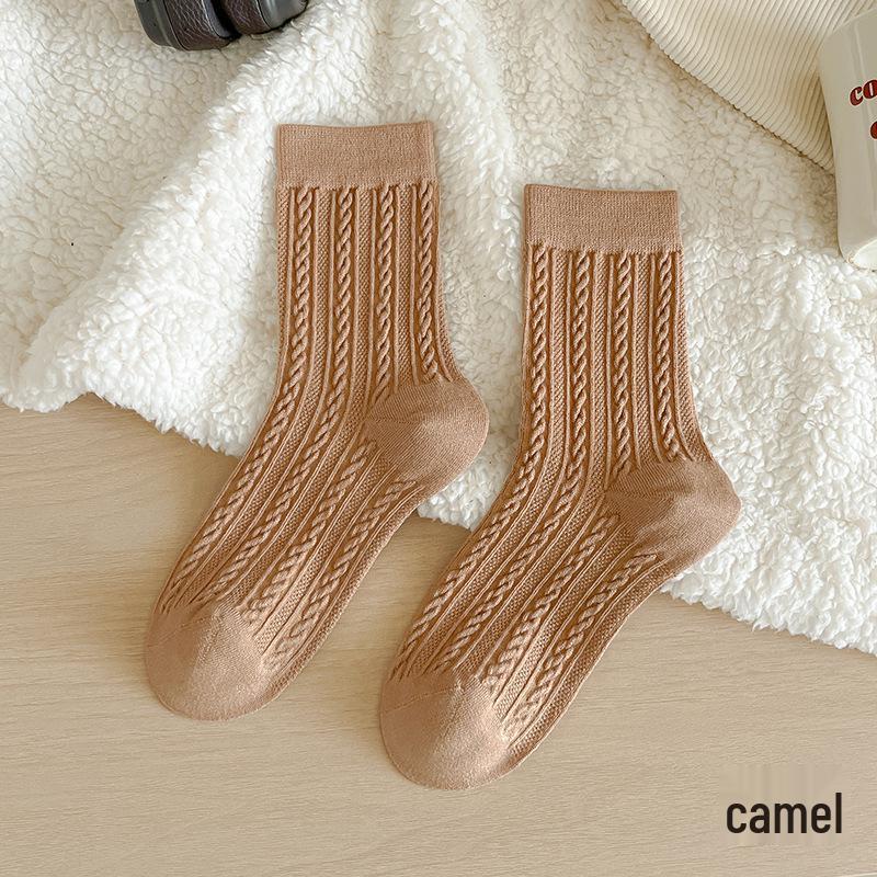 

Women s Fleece-Lined Warm Mid-Calf Socks for Autumn/Winter One Size
