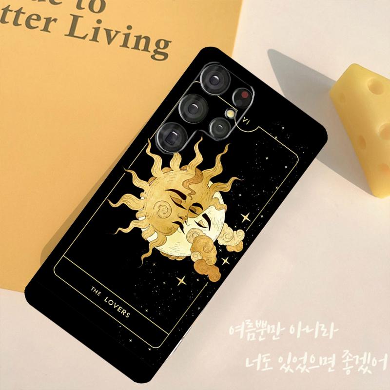 Crescent Moon Sun Phone Case For Samsung Galaxy S25 Ultra S9 S10 S20 S22 S21 S23 FE S24 Plus Back Cover Shell