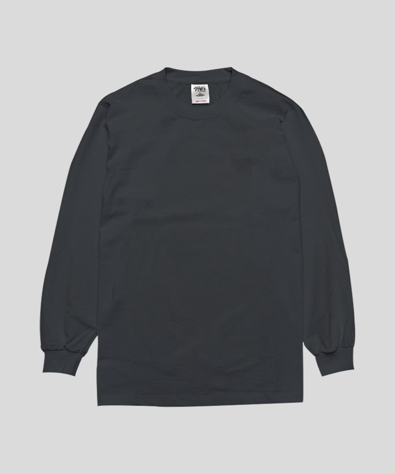 Shakawear 7.5Oz Max Heavyweight Plain Oversized Long Sleeve Tee_Dark Gray M