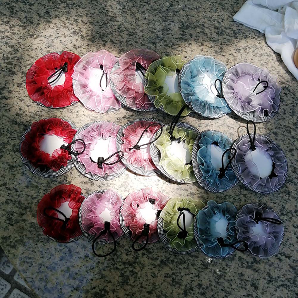 Dot Girl Damen Duttbezug Haarnetz Latein Ballett Tanz Eiskunstlauf Häkel-Snoods Haarschmuck