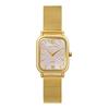 [LUMTON] LUMTON Shell Pink Dial Mother-of-Pearl Mesh Wristwatch Harbor Gold
