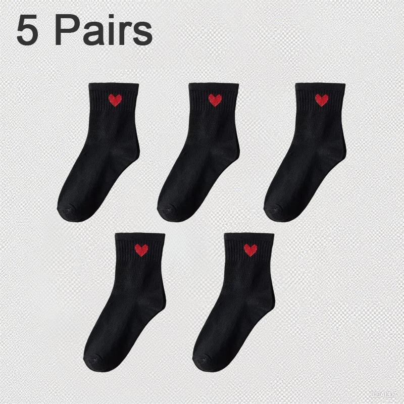 

Прекрасные хлопковые носки с сердечками Женские летние модные черные белые спортивные короткие носки для девочек Милый стиль Низкие носки-лодочки one size чёрный