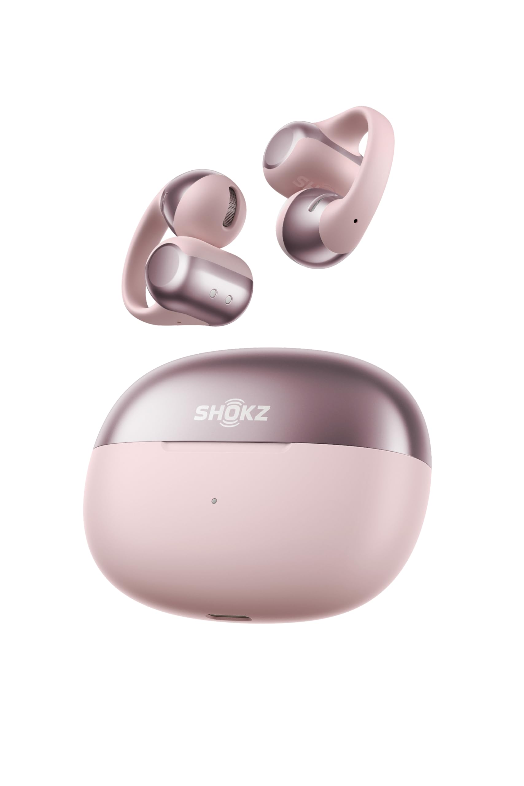 

Shokz OpenDots One Ear Cuff Wireless Earphones Bluetooth 5.4 IP54 Waterproof Microphone Fast Charging Wireless Charging Pink