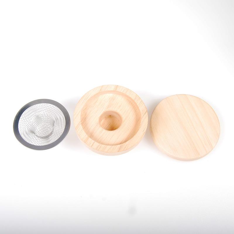 Wooden Smoker with Lid Tool Cocktail Kitchen Smoker Bar Set 5 Flavors Wood Chips